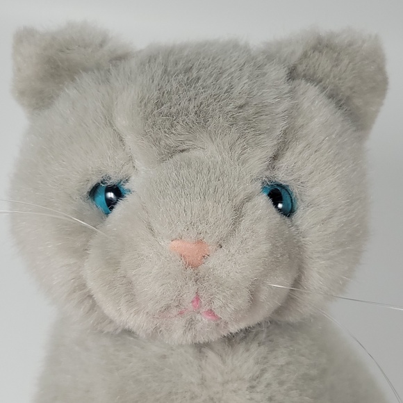 Summit Collection Other - The Summit Collection Gray Cat 9" Plush Sitting Blue Eyes Whiskers VTG‎ 1988
